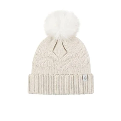 Image of Women&#039;s 1 Pack Heat Holders Cotswolds Turnover Pom Hat Cream One Size