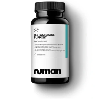 Image of Numan Testosterone Support Maca Root, Tribulus Terrestris, Zinc, Ginseng Supplements for Men, Essential Vitamins &amp; Minerals 1100mg per Serving 60 Capsules