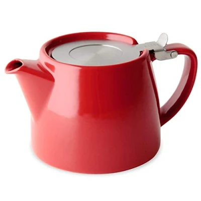 Image of Forlife DD899RD Stump Teapot, 18 oz., Red