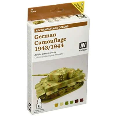 Image of Vallejo Model Color Armour Colour Set DAK Afrika Korp German Camouflage