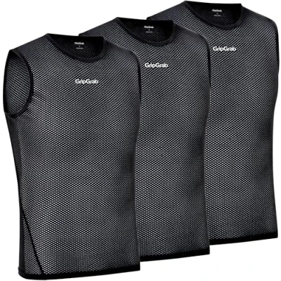 Image of GripGrab Ultralight 1 and 3 Pack Sleeveless Base Layer Mesh Summer Cycling Undershirt Anti Odor Lightweight Vest