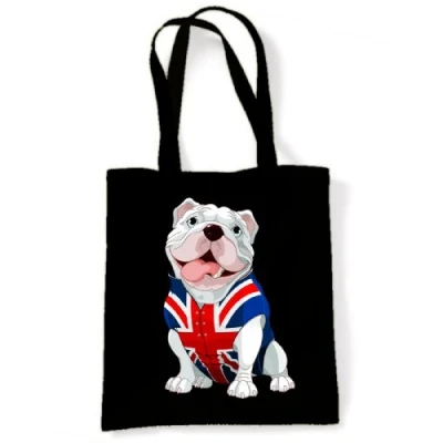Image of British Bulldog Tote / Shoulder Bag (Black)