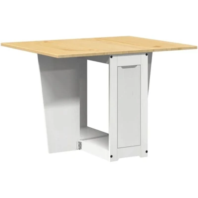 Image of vidaXL Butterfly Dining Table Foldable Corona White Solid Wood Pine