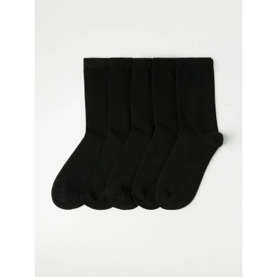 Image of Lindex Basic Unisex 5 PACK Socks for kids, Size: 8 10y, Black