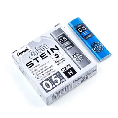 Image of Pentel Ain Stein Refill Leads 0.5 mm Grade H (Pack of 12 Tubes)