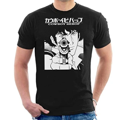 Image of Spike Down The Barrel Cowboy Bebop Men&#039;s T Shirt Black