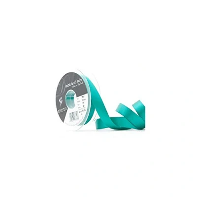 Image of Berisfords Double FACE Poly Satin Ribbon, Jade, 15 mm