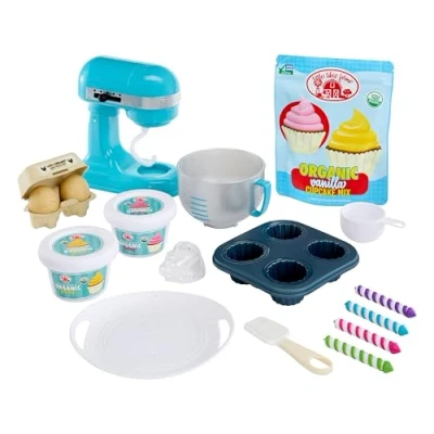 Image of little tikes Creative Chefs Baker’s Kit With Special Make It Mix Play Sand, 18 Accessories, Realistic Pretend Baker Set, For Boys and Girls Ages 3+, NOT EDIBLE