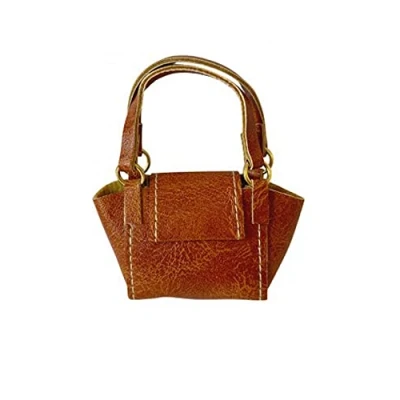 Image of Melody Jane Dolls House Modern Brown Ladies Handbag Miniature Bedroom Hall Shop Accessory