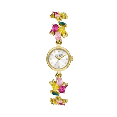 Image of Kate Spade New York Women&#039;s Monroe Quartz Stainless Steel Jewelry Dress Watch, Crystal Floral, One Size, Three Hand Watch KSW1787