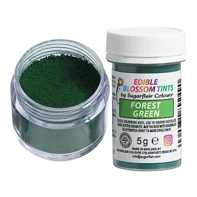Image of Sugarflair Forest Green Food Colouring Powder Dust, Use on Cake Surfaces, Decorations or Colour Sugarpaste, Fondant, Icing, Chocolate, Buttercream, Royal Macarons and More! 5g