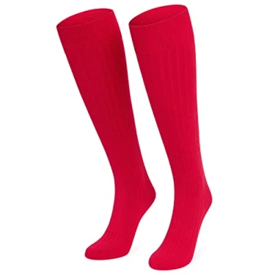 Image of CityComfort Ladie Knee High Socks (4 7 UK, Red)