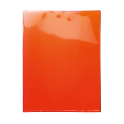 Image of HERMA 19626 Quart Exercise Book Covers Made of Strong Polypropylene Film Easy to Clean Extra Thick Transparent Red for School Notebooks (Pack 10)