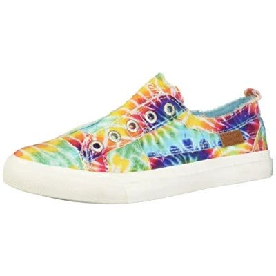 Image of Blowfish Malibu Women&#039;s Play Sneaker, Rainbow Tie Dye, 7 UK