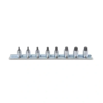 Image of Beta 9000518 Model 900 ME/SB8 Hex Bit Socket Drivers, Chrome plated, 1/4 Drive, 8 Pieces