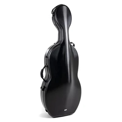 Image of GEWA Cello case Polycarbonate 4.6 size 4/4, black, with rucksack straps and rollers/wheels (Rolly)