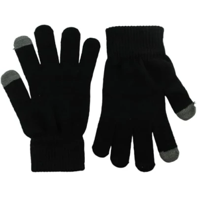 Image of Tom Franks Touchscreen Gloves in Black, size: One Size