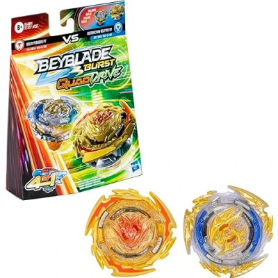 Image of Beyblade Burst QuadDrive Destruction Belfyre B7 and Decay Perseus P7 Spinning Top Dual Pack 2 Battling Game Toy for Kids Ages 8 Up, F4489