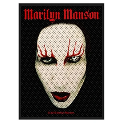 Image of signs unique Marilyn Manson Face sew on cloth patch 100mm x 50mm (rz)