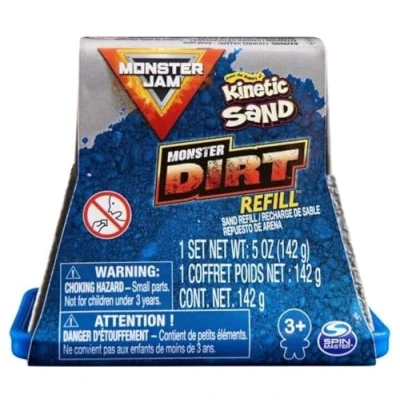 Image of Monster Jam Kinetic Sand Dirt 5 oz. Refill Pack (Blue)