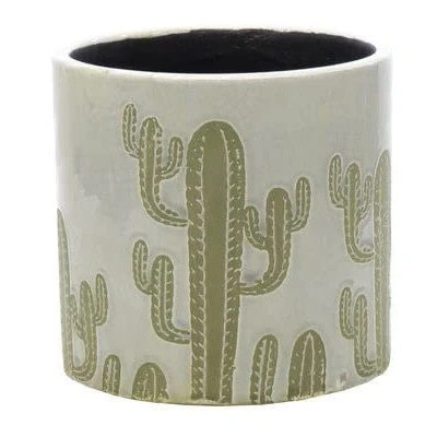 Image of House Plant Pot, Ceramic, Green, 25x24cm