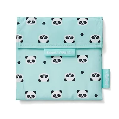 Image of Roll&#039;eat ® Reusable Snack Bag Kids Snacks Container Eco Friendly Food for Storage Panda Holder Snack&#039;n&#039;Go Duo Animals