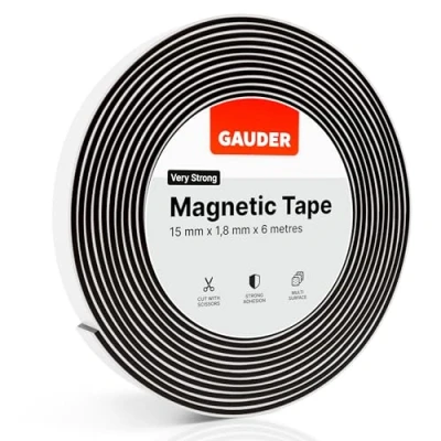 Image of GAUDER Magnetic Tape Extremely Self Adhesive Strips Magnet Roll (6 m)