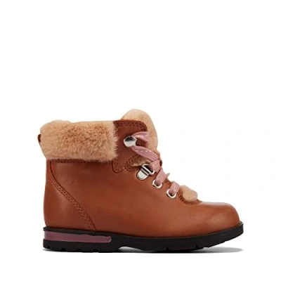 Image of Clarks Boy&#039;s Girl&#039;s Dabi Hiker T Snow Boot, Tan Leather, 6.5 UK Child