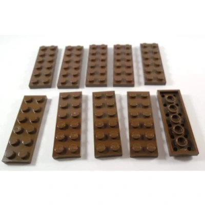 Image of LEGO Bricks Iron (10 Units, 2 x 6 Pivots), Brown New