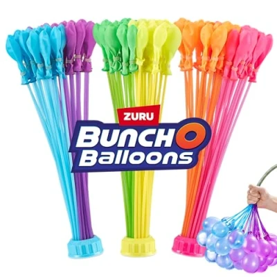 Image of Tropical Party Bunch O Balloons 100 plus Rapid Filling Self Sealing Water Balloons, Foilbag (3 Stems)