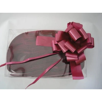 Image of 30 x 30mm (1.5&quot;) Rapid Satin Ribbon Pull Bows BURGUNDY for Gift Decorations, Flower Bouquets &amp; Arrangements, Baskets, Wedding Cars, Floral Tributes, Arts Crafts, Christmas Hampers