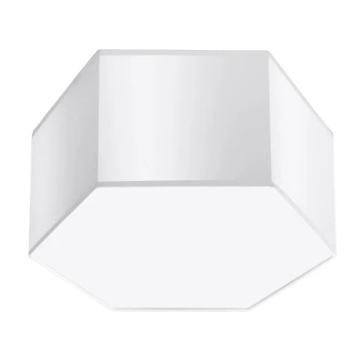 Image of Sunde Decorative Flush Ceiling Light, White, 15.5cm