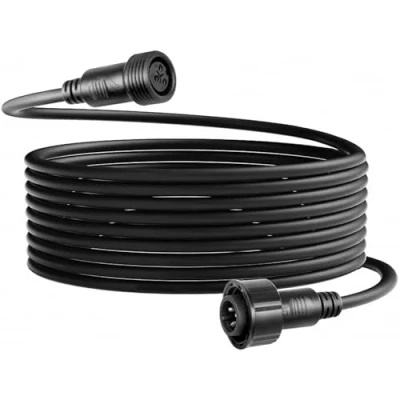 Image of Waterproof XLR Connection Wire, 5m/16.4ft IP Rated Extension Cable, Outdoor Dmx Cable Connector Converter for Stage Lights, Hand in 3 Pin Terminator Plug, Wire Caps