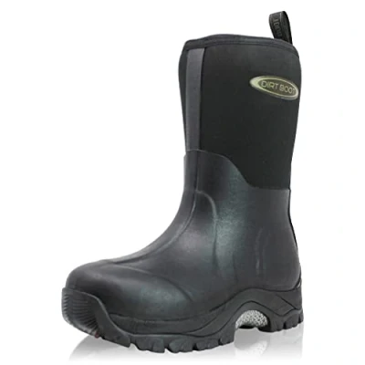 Image of Dirt Boot Women`s Pro Sport Neoprene Insulated Mid Cut Short Wellington Boots (5 UK, Black, numeric_5)