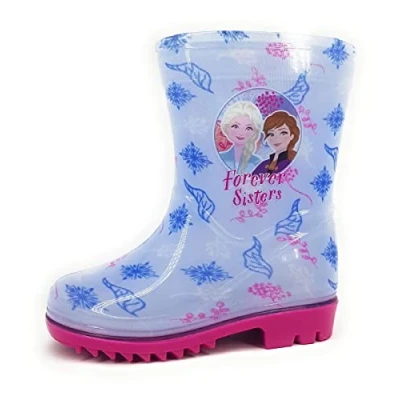 Image of Frozen II Elsa Anna Kids Girls Wellies Rain boots non slip shoes (UK Footwear Size System, Little Kid, Numeric, Medium, 8.5)
