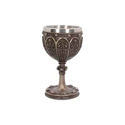 Image of Nemesis Now B4507N9 Grail 17cm Chalice, Resin w/Stainless Steel, Bronze