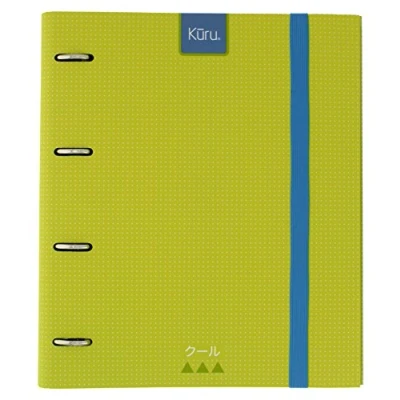 Image of grafoplás 88102120 carpeta Ring Binder A4 Die Cut Kuru with On Transparent, 4 Dividers and 100 Sheets of 90 g, Green, Extra Soft Touch