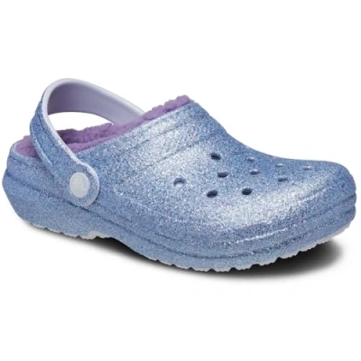 Image of Crocs Unisex Kids Classic Lined Glitter K Clog, Frosted Glitter, 5 UK
