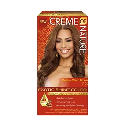 Image of Creme of Nature Exotic Shine Color #7.3 Medium Warm Brown