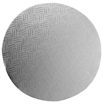 Image of Pack of 6 Mason Cash Silver Round 35cm 14&quot;, 4 mm Thick Cake Boards Base Drum