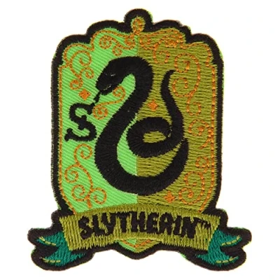 Image of Harry Potter Slytherin Iron On Patch (One Size) (Green/Black)