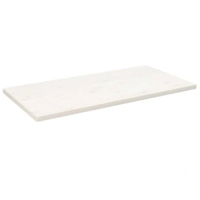 Image of vidaXL Table Top White 110x55x2.5 cm Solid Wood Pine Rectangular