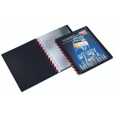 Image of Durable Duralook Easy Plus 242701 Ring Bound Folder with 20 Plastic Wallets made of Polypropylene for A4 Black 260 x 310 mm