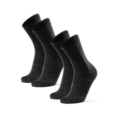 Image of DANISH ENDURANCE Merino Wool Hiking Liner Walking Socks, Blister Thermal, Breathable, for Men and Women 2 Pack, Grey, 9 12