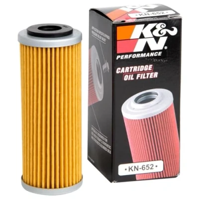 Image of K&amp;N Powersports Oil Filter Cartridge 33x87mm compatible with Husqvarna, KTM (KN 652) , Black