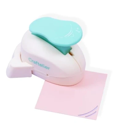 Image of Craftelier Pressure Lever Croissant Corner Punch for Curved Dies Special Scrapbooking and Crafts Shape Size: 25 mm Diameter