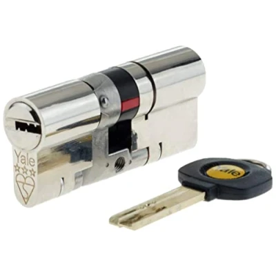 Image of Yale B YS3 3535N Anti Snap 3 Star Euro Double Cylinder, High Security, 35:35 (70mm), Nickel Finish
