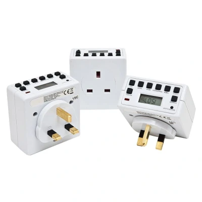 Image of SOCKIT Mains Timer with LCD Digital Display, White, 3 Pack