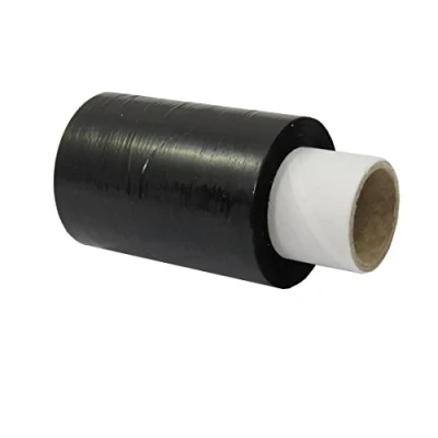 Image of Triplast 1 Roll x 100mm Black Mini Stretch Shrink Wrap 150m Long Roll, Core, 17mu Thick Pallet Wrap, Cling Film, Plastic Packaging for Removals, Industrial &amp; Warehouse Use