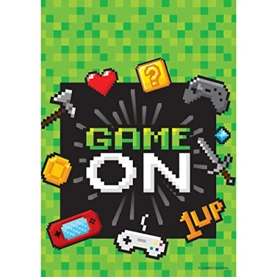 Image of Creative Converting PC336677 Video Party Game On Loot Bags 8 Pcs, Plastic, Multicolor